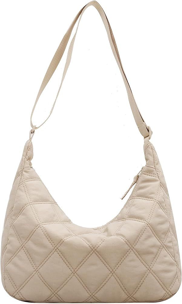 TRBSXRT Hobo Shoulder Bag for Women - Puffer Tote Purse Crossbody Bag Quilted Down Cotton Padding... | Amazon (US)