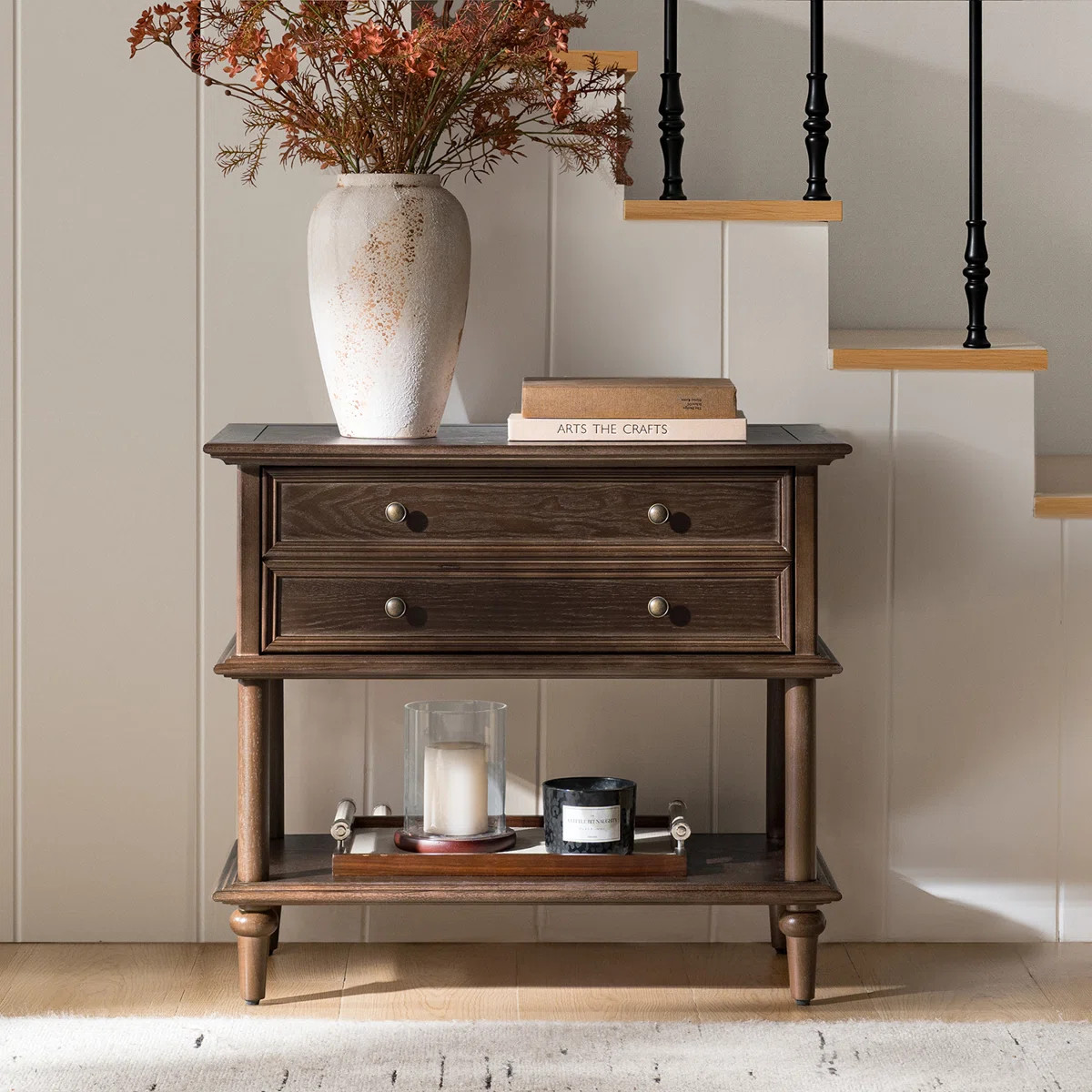 Hicks 28.4"W Solid Wood 1-Drawer End Table with Built-In Outlets and USB Ports | Wayfair North America