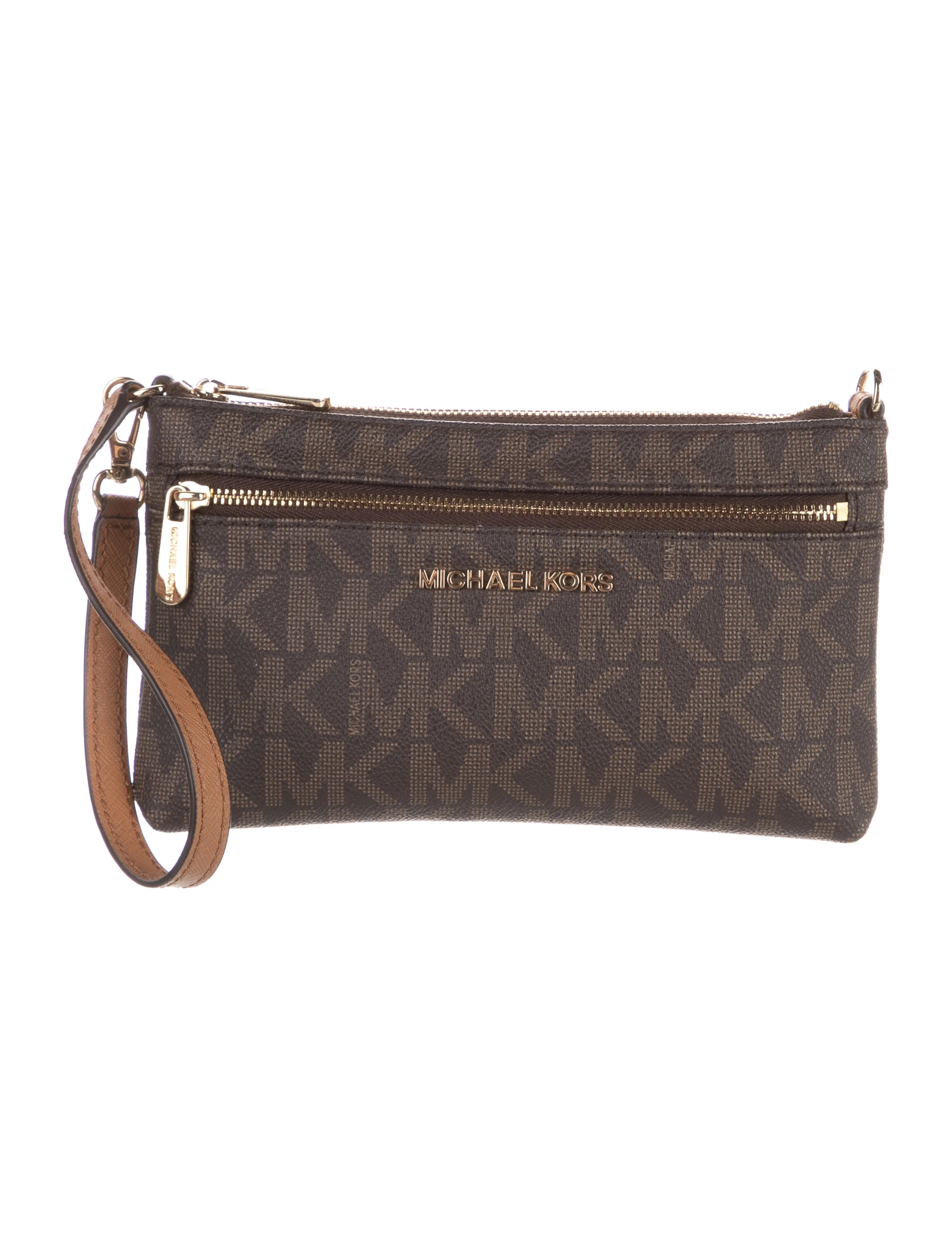 Monogram Leather-Trimmed Wristlet | The RealReal