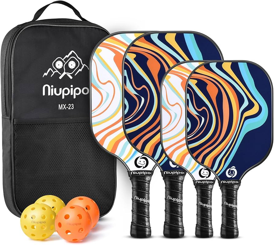 niupipo Pickleball Paddles, Pickleball Paddles Set of 2, Fiberglass Surface, Polypropylene Honeyc... | Amazon (US)
