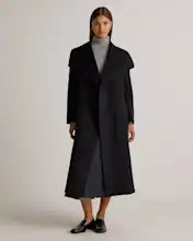 Double-Faced Merino Wool Draped Collar Wrap Coat | Quince