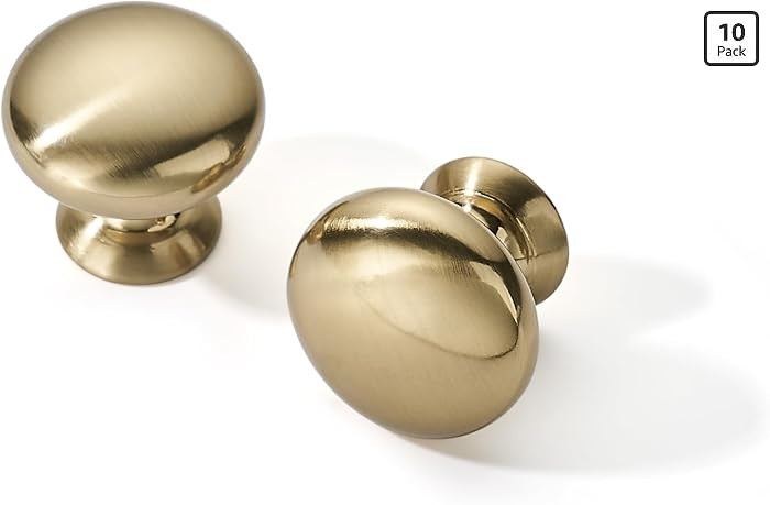 SAILING 10 Pack Cabinet Knob- Champagne Bronze Furniture Hardware Handles for Kitchen Cabinets Be... | Amazon (US)