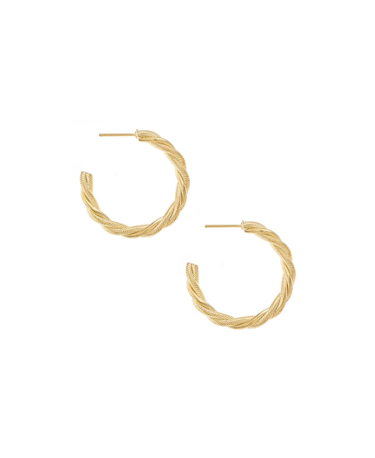 Ettika Gold Plated Twisted Hoops | Macys (US)