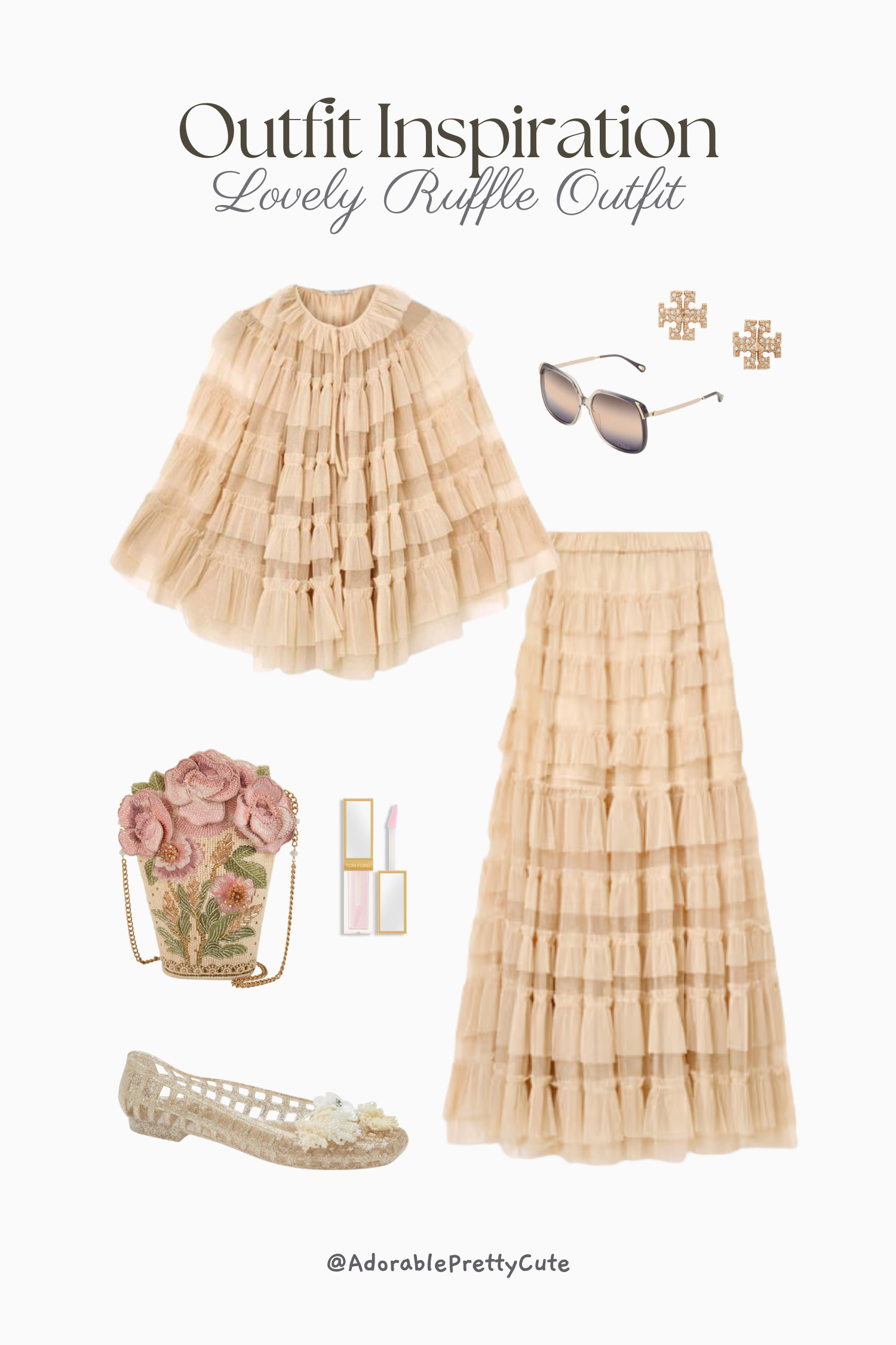 Blush Pink Ruffle Set Outfit Ideas 🌸✨
Soft blush ruffles, warm gold jelly flats, and a sweet pink bag create a romantic look with a playful finish. Light, dressed-up, and easy to wear for spring dates, brunch, or pretty daytime plans.
#BlushPink #PinkOutfit #RuffleSet #RomanticOutfitIdeas #SpringOutfit #SummerOutfit #BrunchOutfit #DateNightLook #LaceStyle #JellyBalletFlats #GoldAccents #PinkBag #SoftGlam #PrettyDetails #OutfitInspo #LTKFinds #LTKspring 

 #LTKsummer #LTKstyletip #LTKdatenight