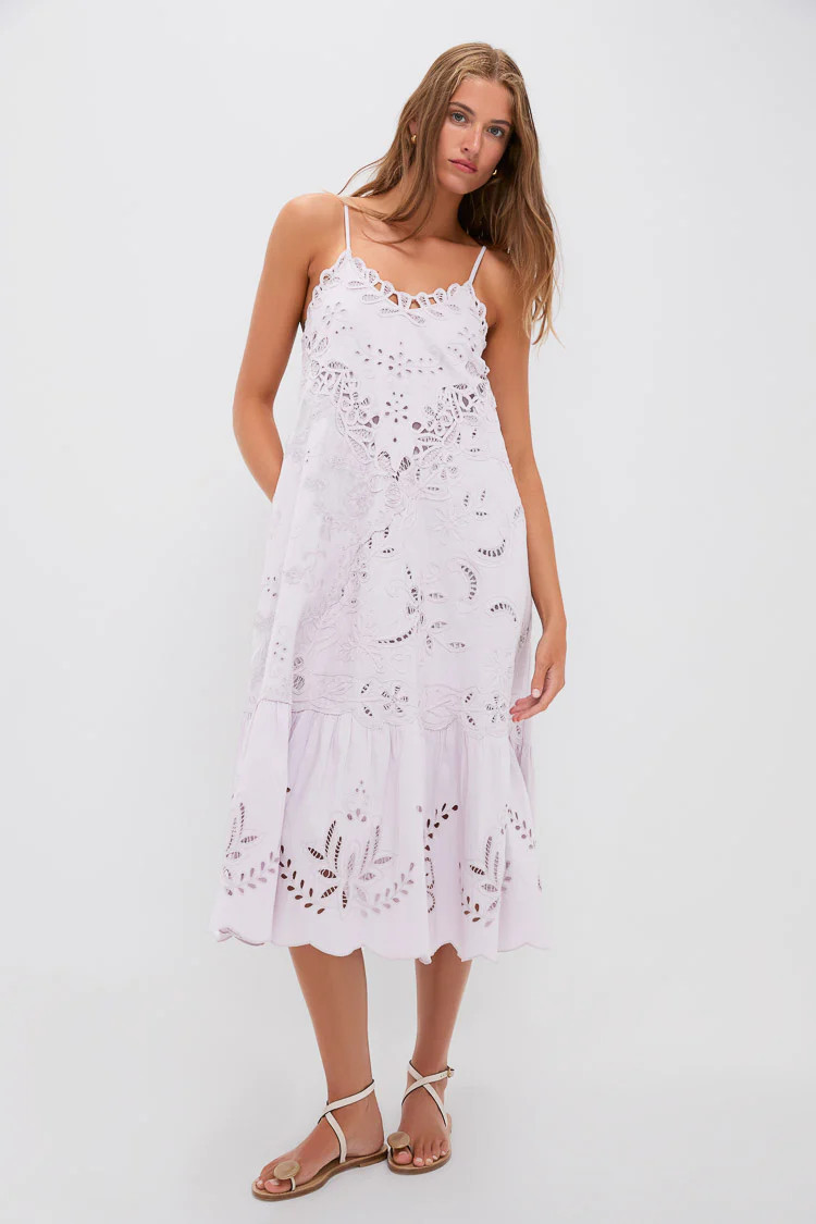 Lilac Iyla Soutache Slip Midi Dress | Tuckernuck (US)