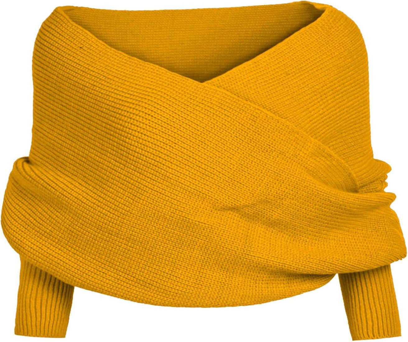 Women’s Fall Fashion Long Sleeve Off Shoulder V Neck Asymmetric Hem Knit Cropped Sweater Top | Amazon (US)