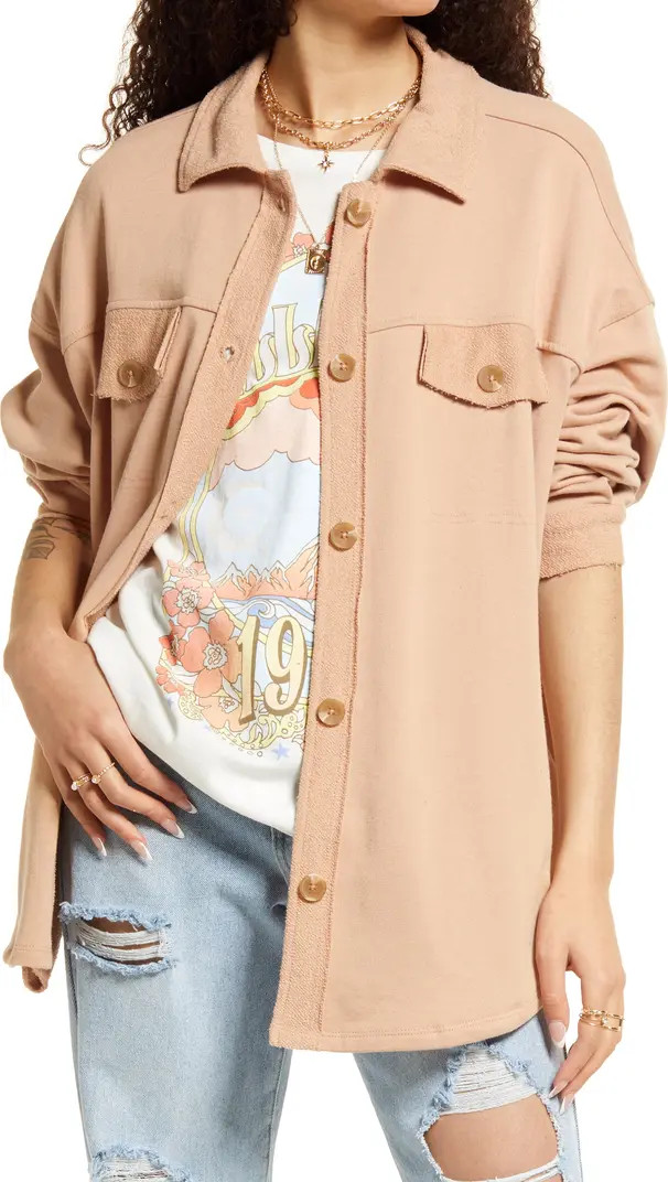 BP. Oversize Cotton Blend Shirt Jacket | Nordstrom | Nordstrom