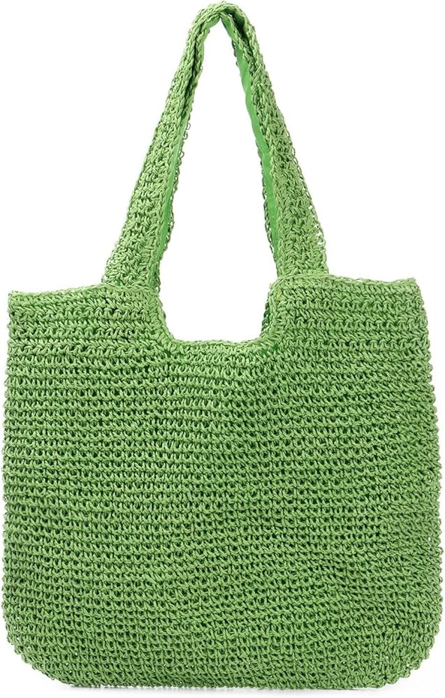 Freie Liebe Straw Beach Bag for Women Summer Woven Tote Bag Shoulder Handbags | Amazon (US)