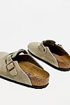 Birkenstock Boston Taupe Natural Suede Clogs | Urban Outfitters (EU)