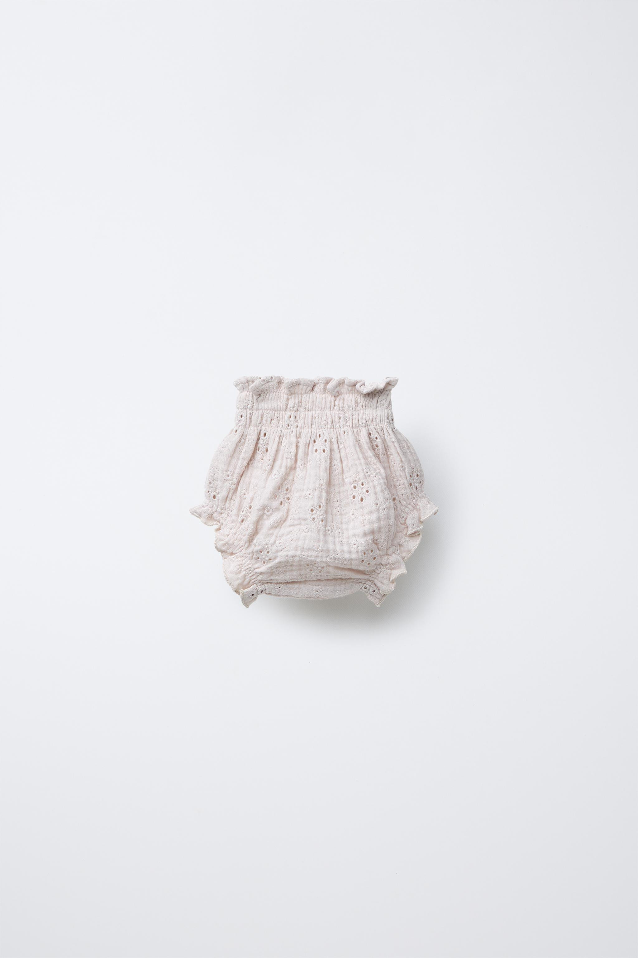 FLORAL EMBROIDERED PANTIES | Zara US