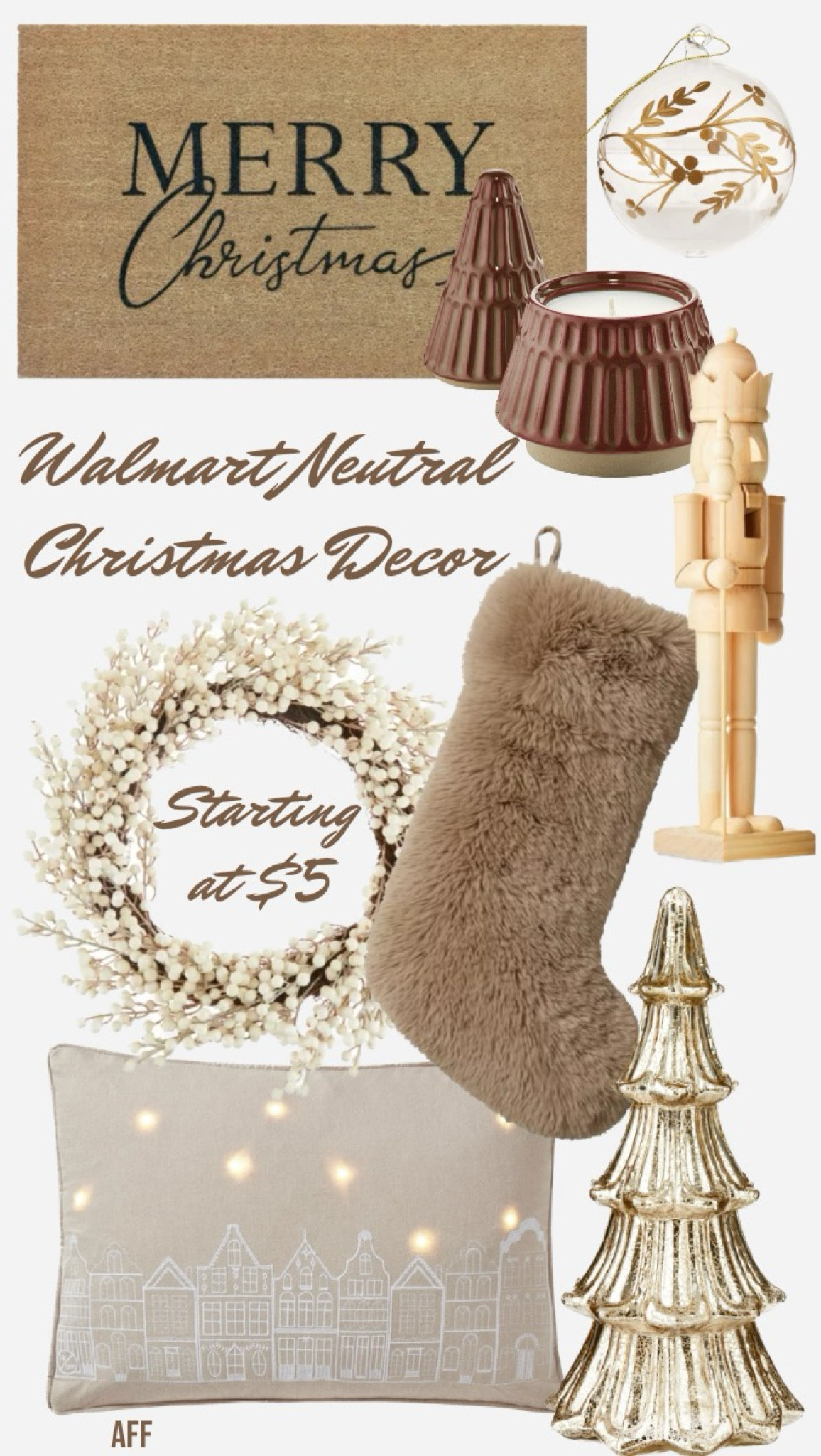 Neutral Christmas Decor finds at Walmart! Starting at just $5!
………………
faux fur stocking, stocking under $10, fur stocking under $10, neutral Christmas decorations, Christmas door mat, holiday door mat, neutral holiday decor, neutral Christmas decor, glass ornaments, gold ornaments, berry wreath, front door wreath, christmas wreath, christmas wreath under $25, christmas wreath under $50, tree candle, christmas candle, Christmas tree candle, Christmas gift under $20, teacher christmas gift ideas, teacher gift under $20, teacher gift ideas under $20, wooden nutcracker, glass christmas tree, christmas mantle decor, Christmas mantle decor, garland under $20, garland under $15, pre lit garland, lighted garland, garland with lights under $20, faux garland, realistic garland walmart finds, Walmart new arrivals

#LTKSeasonal #LTKhome #LTKHoliday