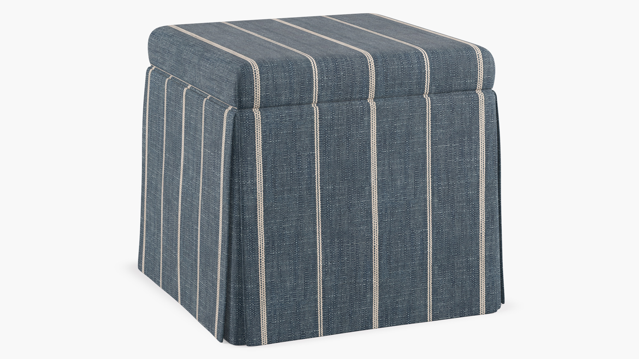 Skirted Storage Ottoman | The Inside