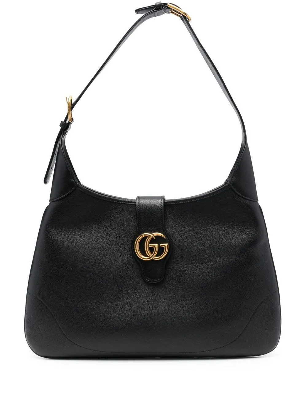 Gucci Large Aphrodite Shoulder Bag | Black | FARFETCH | Farfetch Global