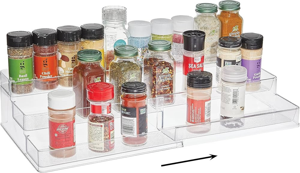 SIMPLEMADE 3-Tier Spice Rack Organizer - Versatile Storage Shelf for Kitchen, Bathroom, Bedroom &... | Amazon (US)