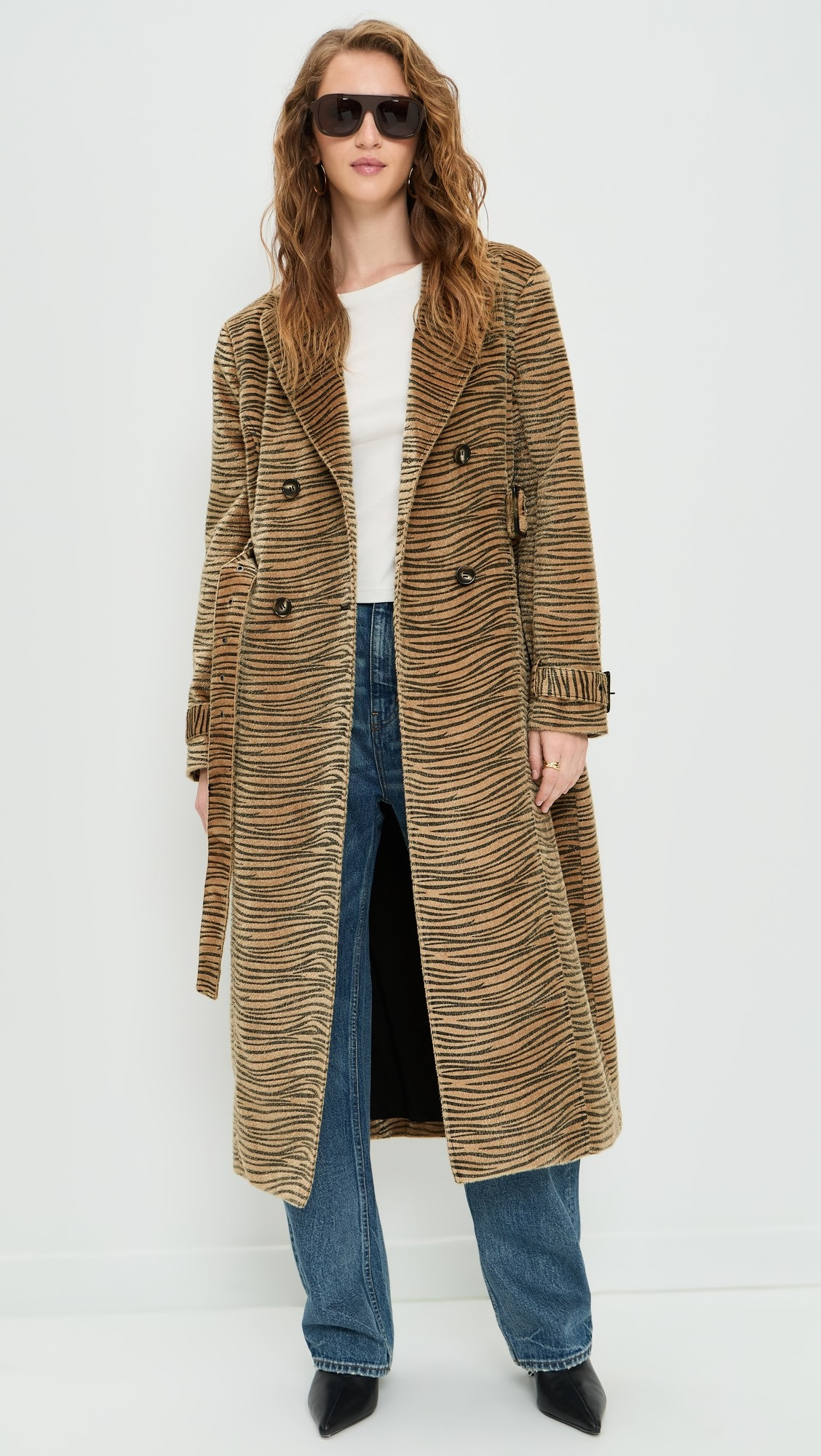 Leslie Faux Hair Trench Coat | Shopbop