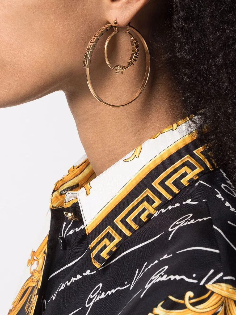 Versace Medusa-plaque Hoop Earrings - Farfetch | Farfetch Global