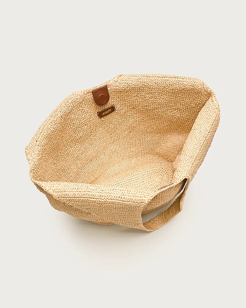 Large handknotted straw tote | J. Crew US