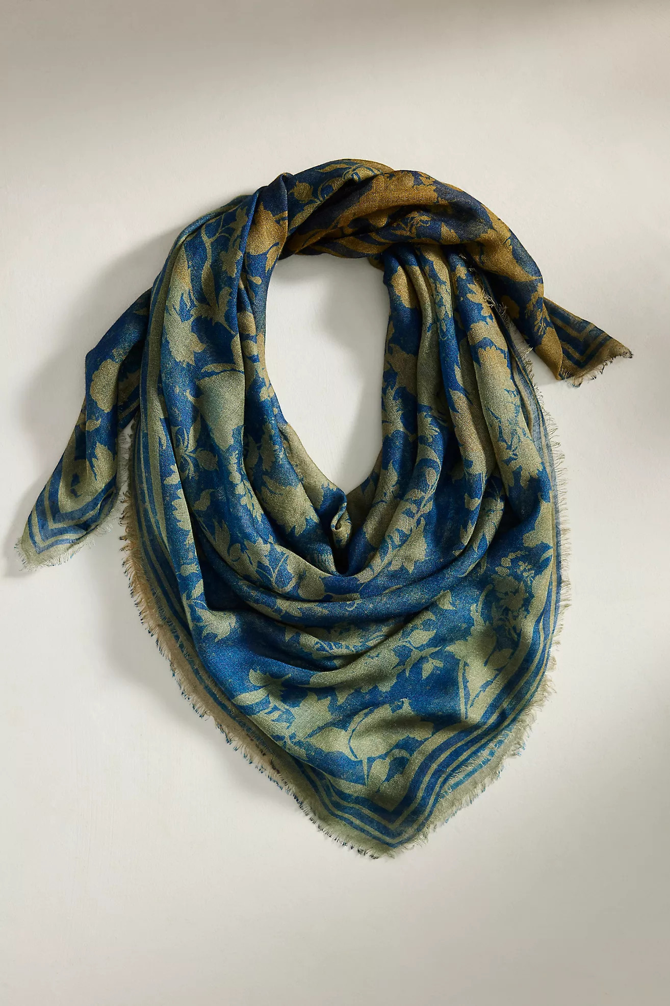 Two-Tone Floral Cashmere + Modal Scarf | Anthropologie (US)