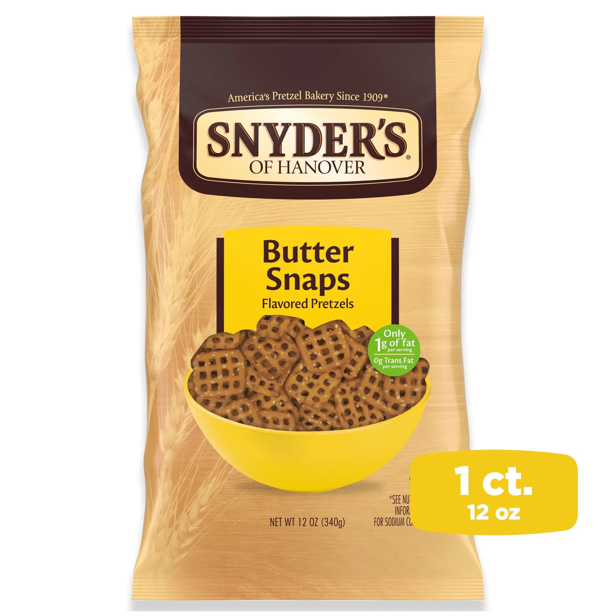 Snyder's of Hanover Pretzels, Butter Snaps, 12 oz Bag | Walmart (US)