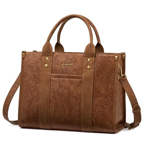 LOVEVOOK Purse for Women Leather Tote Bag Purse and Handbags, Satchel Shoulder Crossbody Top Handle Bags with Zipper | Amazon (US)