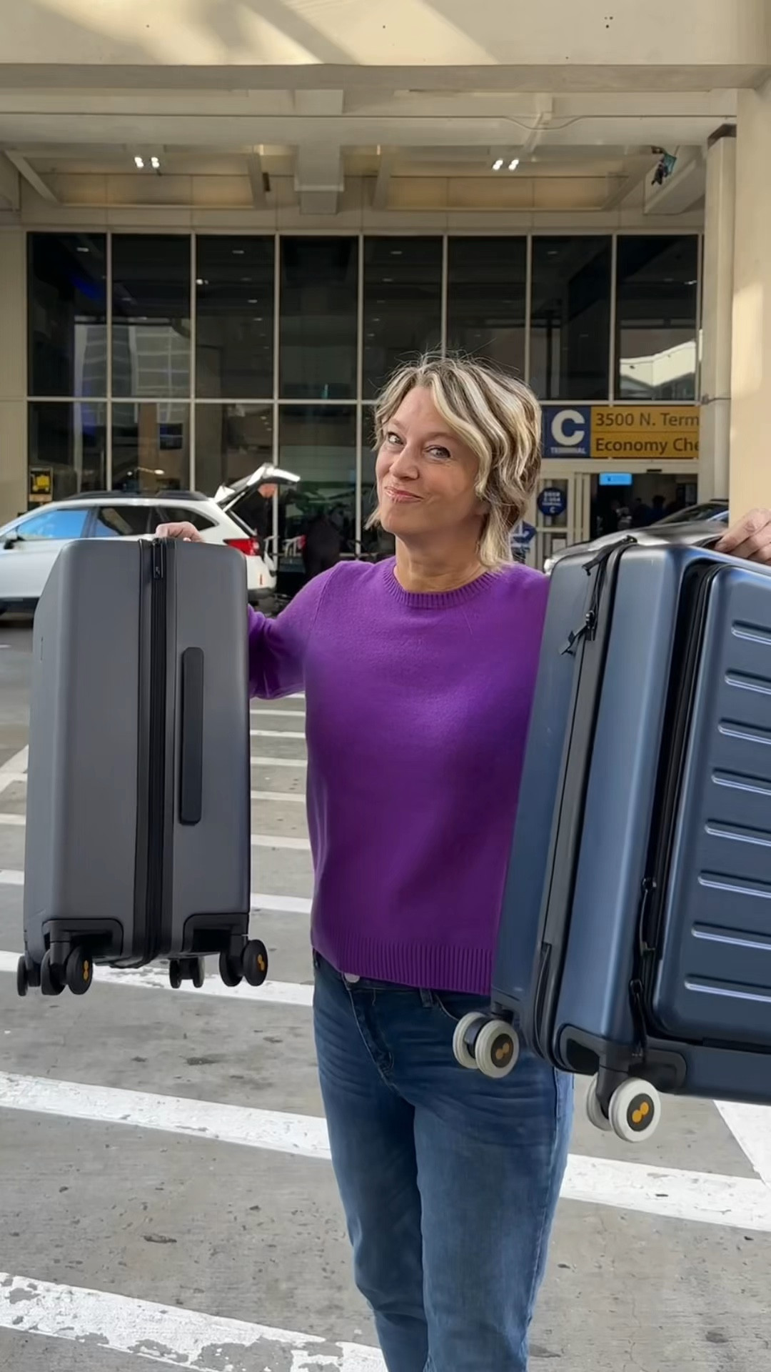 Which Carry-on luggage is right for your trip? Size up for length. I’m size 10 5’8” wearing large. This is the only cashmere I can wear by itself because it is so soft. One has an outer pocket, and one suitcase does not. These have rugged wheels for cobblestone roads! The handles never wobble. As a pilot’s wife I have had to pack in only carryon bags for 22 years. These are the best! #travel #carryon #luggage #cashmere #over40fashion 

#LTKGiftGuide #LTKOver40 #LTKTravel