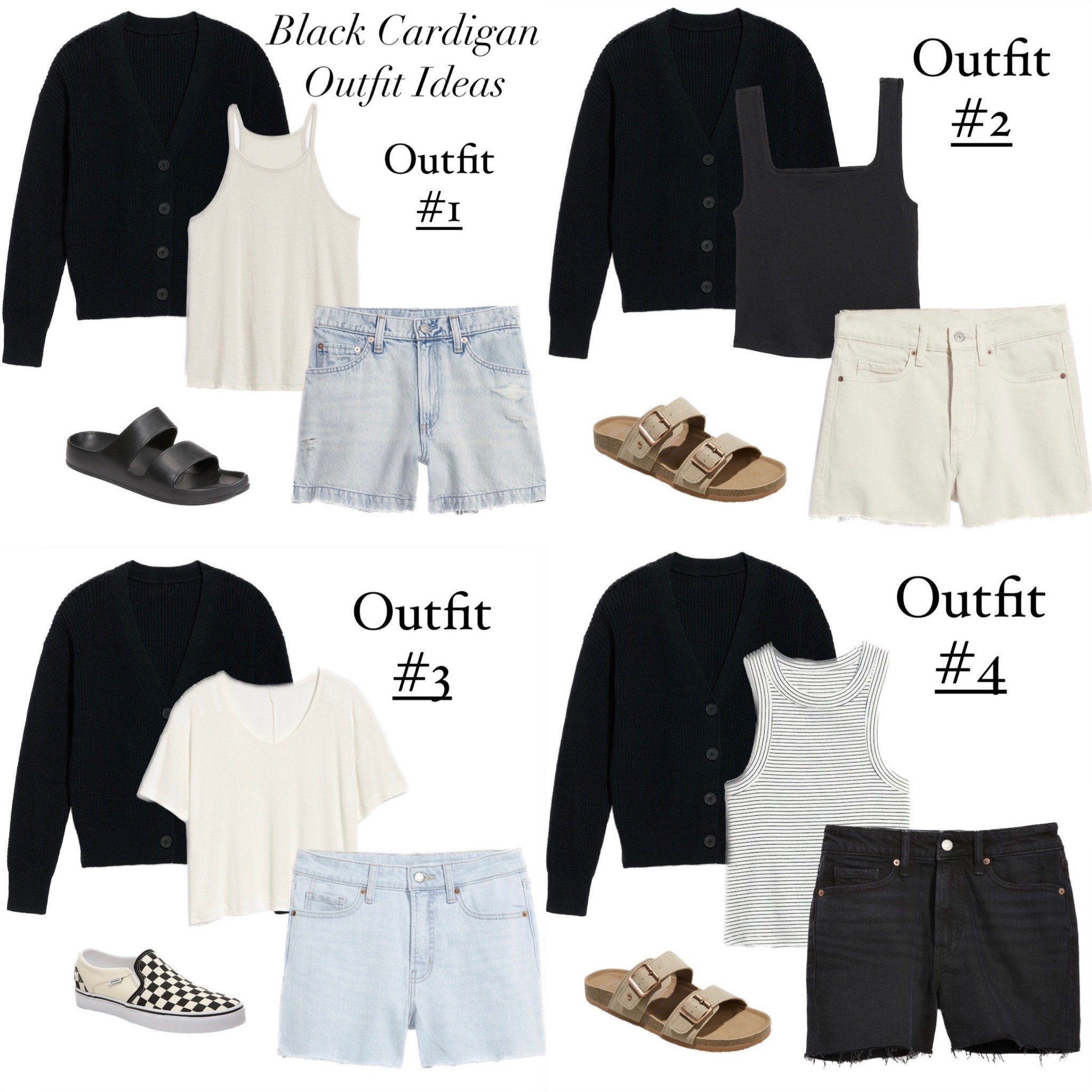 Loving these black cardigan outfit ideas from #oldnavy and that you can recreate them from what is already in your closet! #summeroutfits #summerstyle #primeweek #dailydeals #minimaliststyle #minimalistwardrobe #basicfashion #cardiganoutfit

#LTKstyletip #LTKsalealert #LTKxPrimeDay