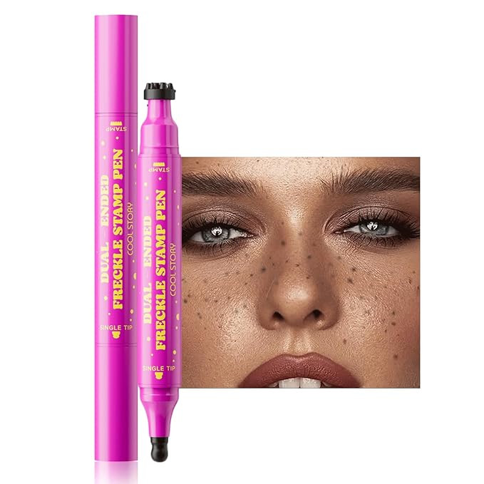Dual-Ended Freckle Stamp Pen – Realistic Faux Freckles Makeup with Soft Sponge Stamp & Precisio... | Amazon (US)