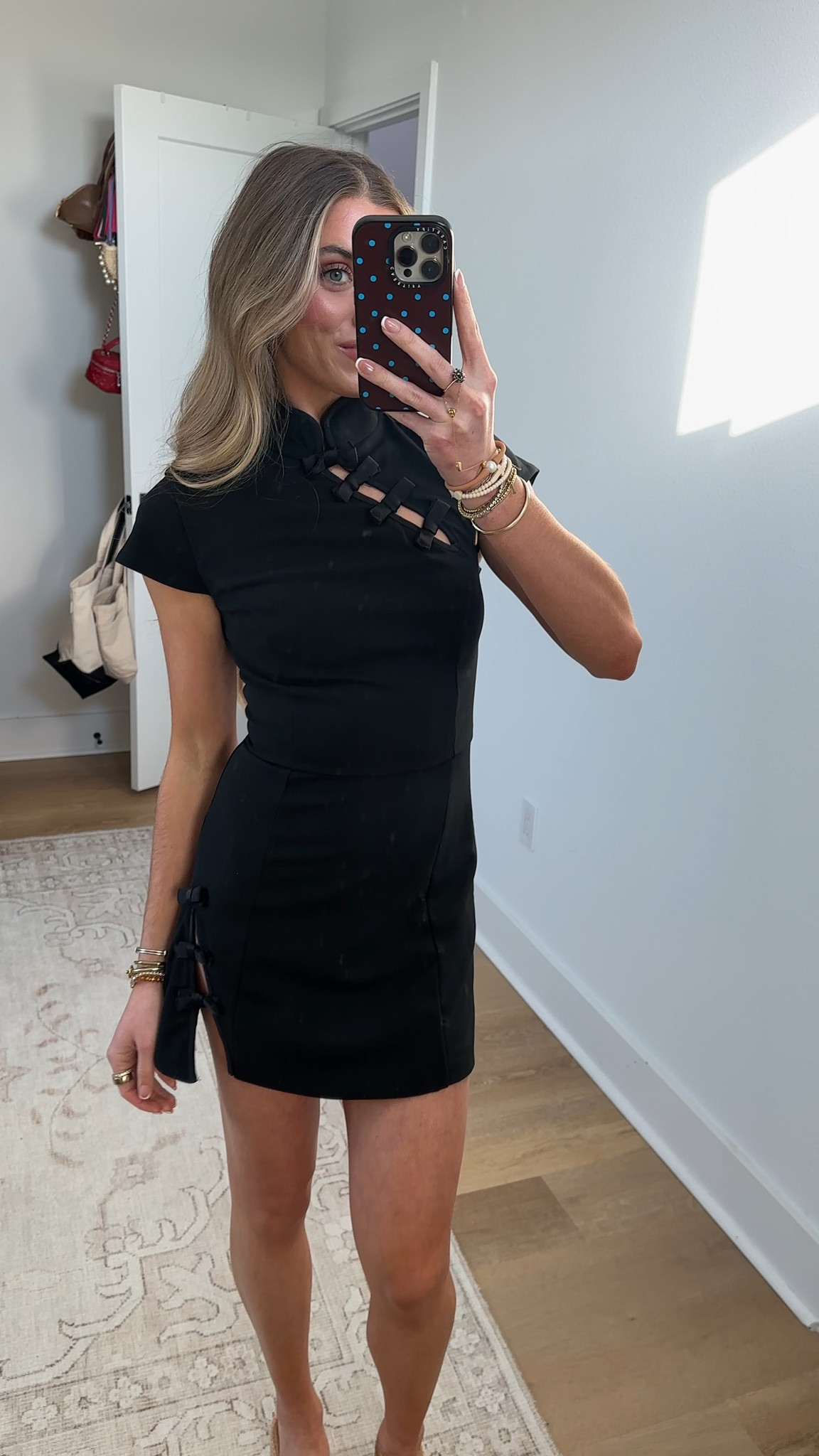 Showpo size 2. A sleek Mandarin collar and fitted silhouette define the Nadia Mini Dress, finished with chic black-on-black jacquard and contrast trim for a polished, modern edge. It hugs in all the right places, creating a sculpted look that’s made for dinners, parties and every RSVP in between.
The Nadia Mini Dress delivers confidence without trying, clean lines, a leg-flaunting length and a refined neckline that balances the bold. Keep the vibe monochrome with black heels and a compact clutch, or play with shine through minimal jewellery to let the texture do the talking. From date nights to late nights, this is one of those dresses that makes getting ready feel effortless.

#LTKSeasonal #LTKootd #LTKWedding