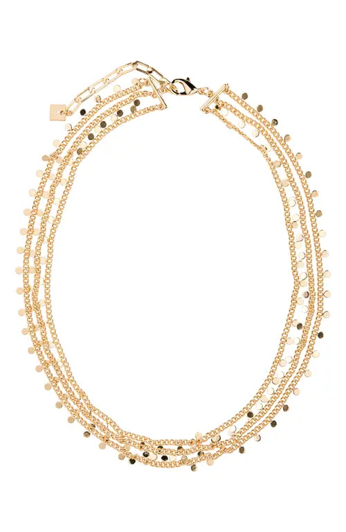 Open Edit Scattered Drops Layered Charm Necklace in Gold at Nordstrom | Nordstrom