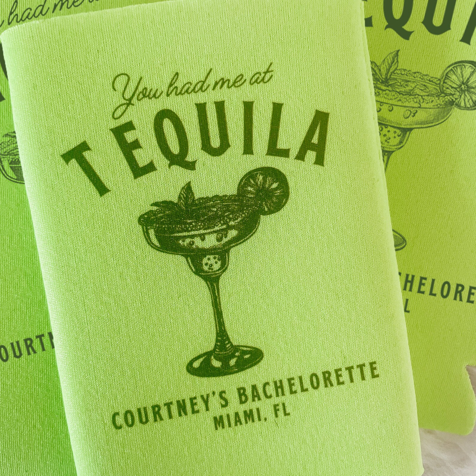 Personalized Tequila Bachelorette Can Cooler Custom Can Cooler Beach Bachelorette Party Scottsdal... | Etsy (US)