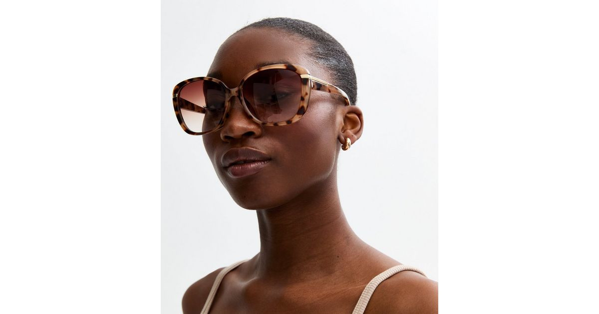 Rust Brown Square Frame Sunglasses | New Look | New Look (UK)