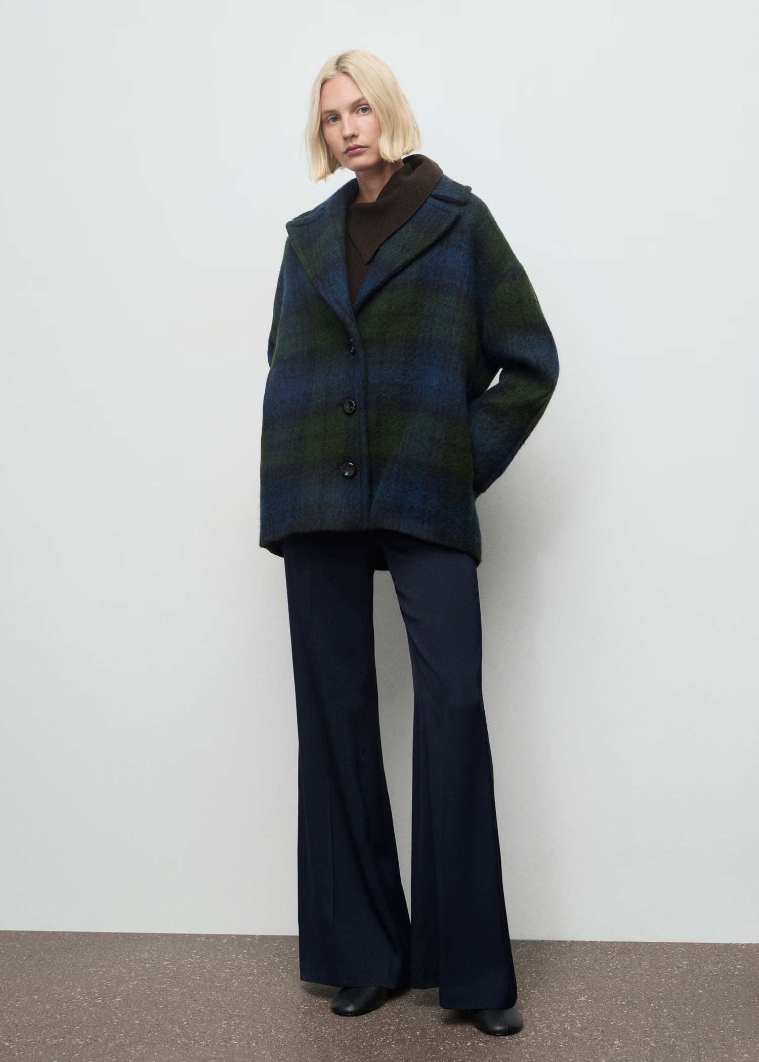 Oversized check coat - Women | MANGO USA | Mango (US/MX/AU)