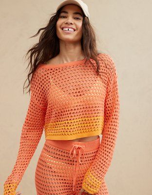 Aerie Crochet Vacay Sweater | American Eagle Outfitters (US & CA)