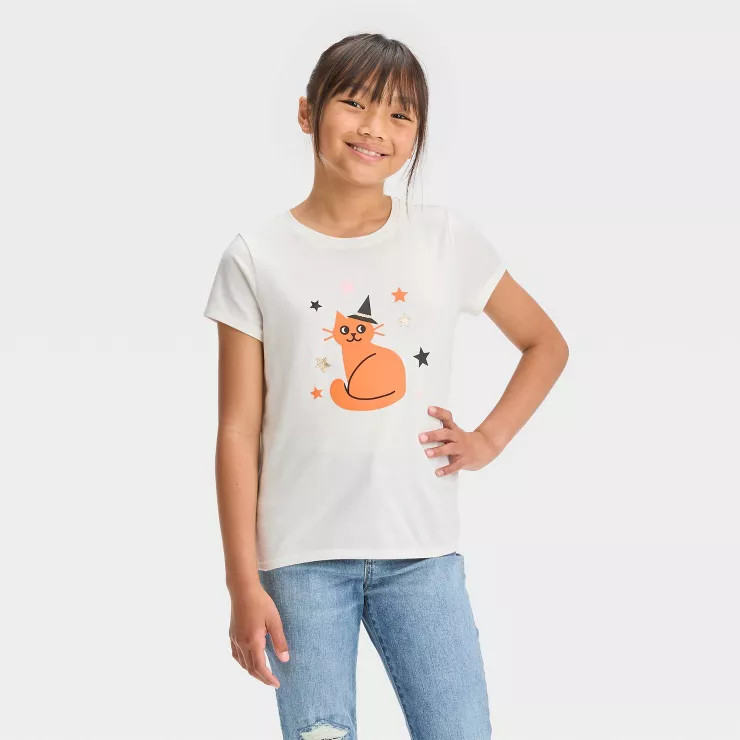 Girls' Halloween Short Sleeve Graphic T-Shirt - Cat & Jack™ | Target
