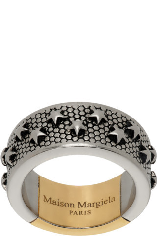 Silver & Gold Star Ring | SSENSE