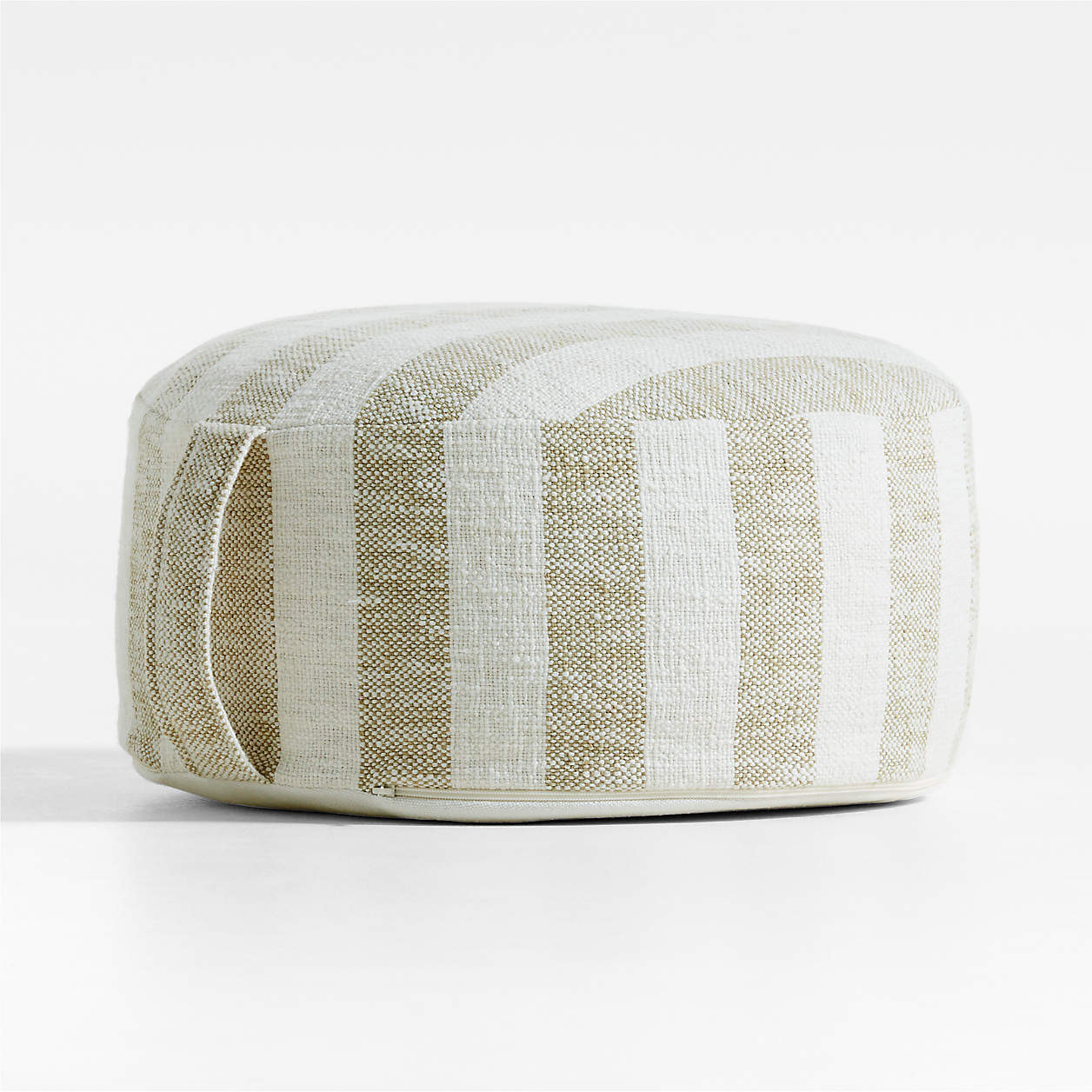 Cove Moss Green Striped Organic Cotton Kids Floor Cushion + Reviews | Crate & Kids | Crate & Barrel