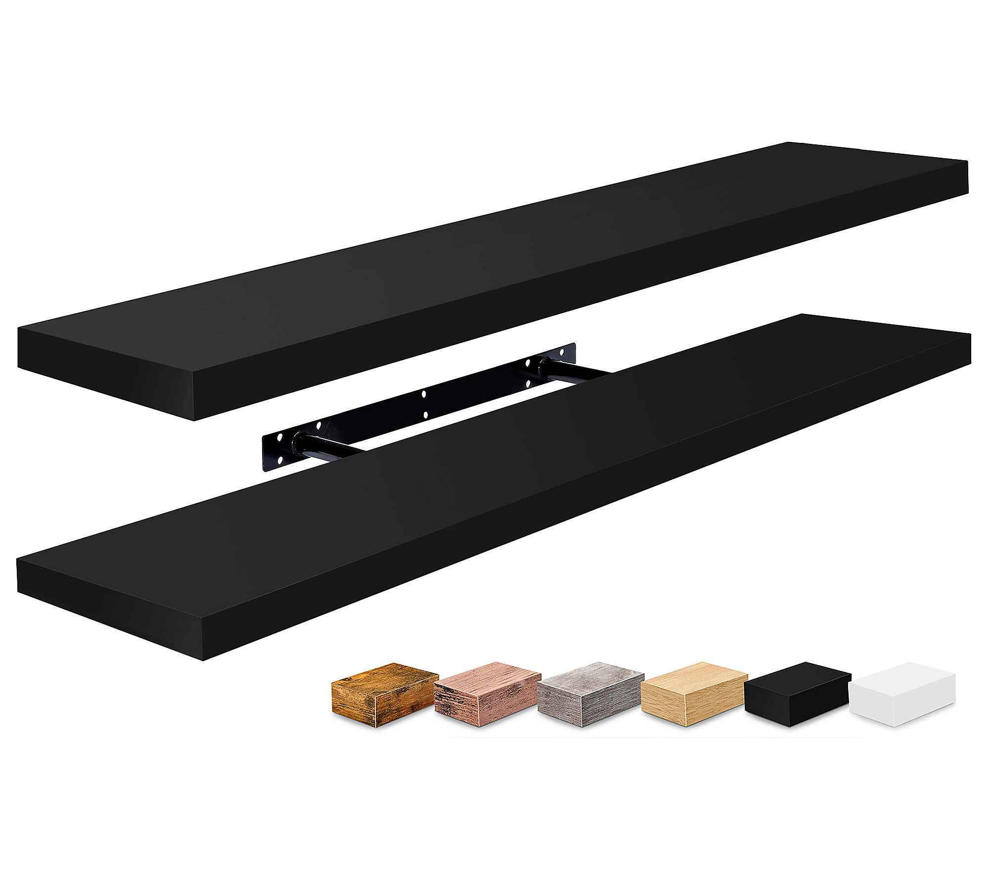 Sorbus Long Floating Shelves for Wall, 2 Pack W all Mounted | QVC