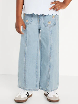High-Waisted Baggy Mariner Wide-Leg Jeans for Toddler Girls | Old Navy (US)