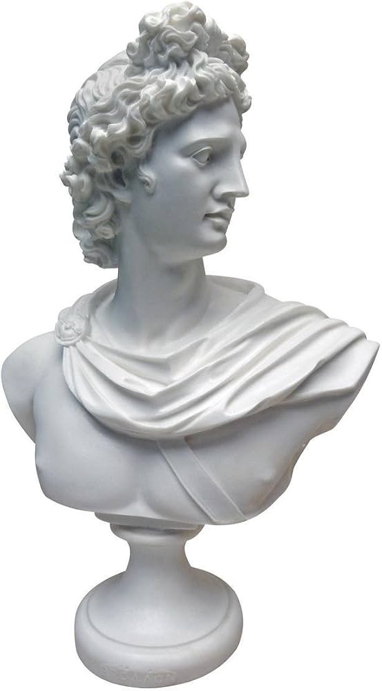 Design Toscano Apollo Belvedere Bust Statue, Single, White Twin | Amazon (US)