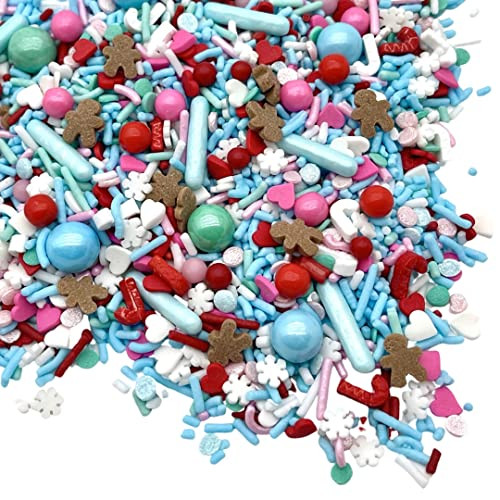 Ugly Sweater Sprinkle Medley, Christmas sprinkles, cookie sprinkles, edible sprinkles, Jimmies, holiday sprinkles, cupcake topping, Manvscakes | Amazon (US)