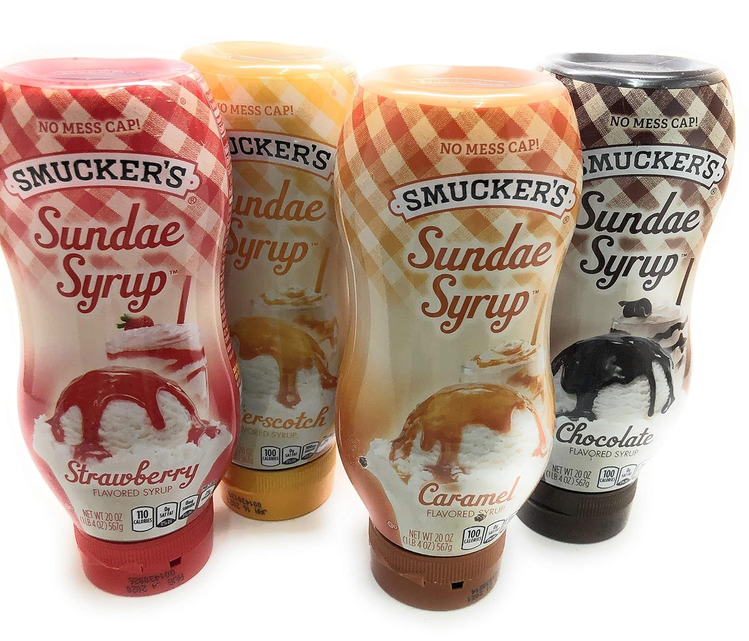 Smuckers Sundae Syrup Chocolate, Caramel, Butterscotch, and Strawberry (Variety Pack of 4) | Amazon (US)