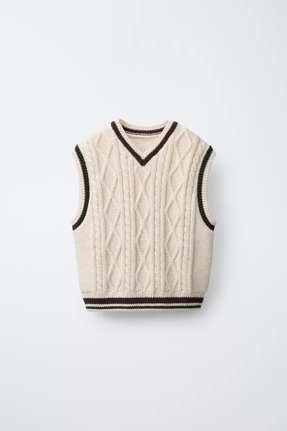 CABLE-KNIT VEST | Zara UK