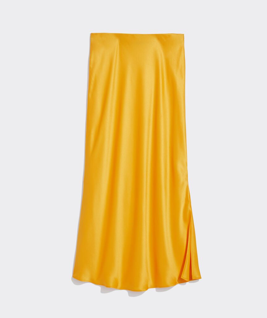 Satin Midi Slip Skirt | vineyard vines