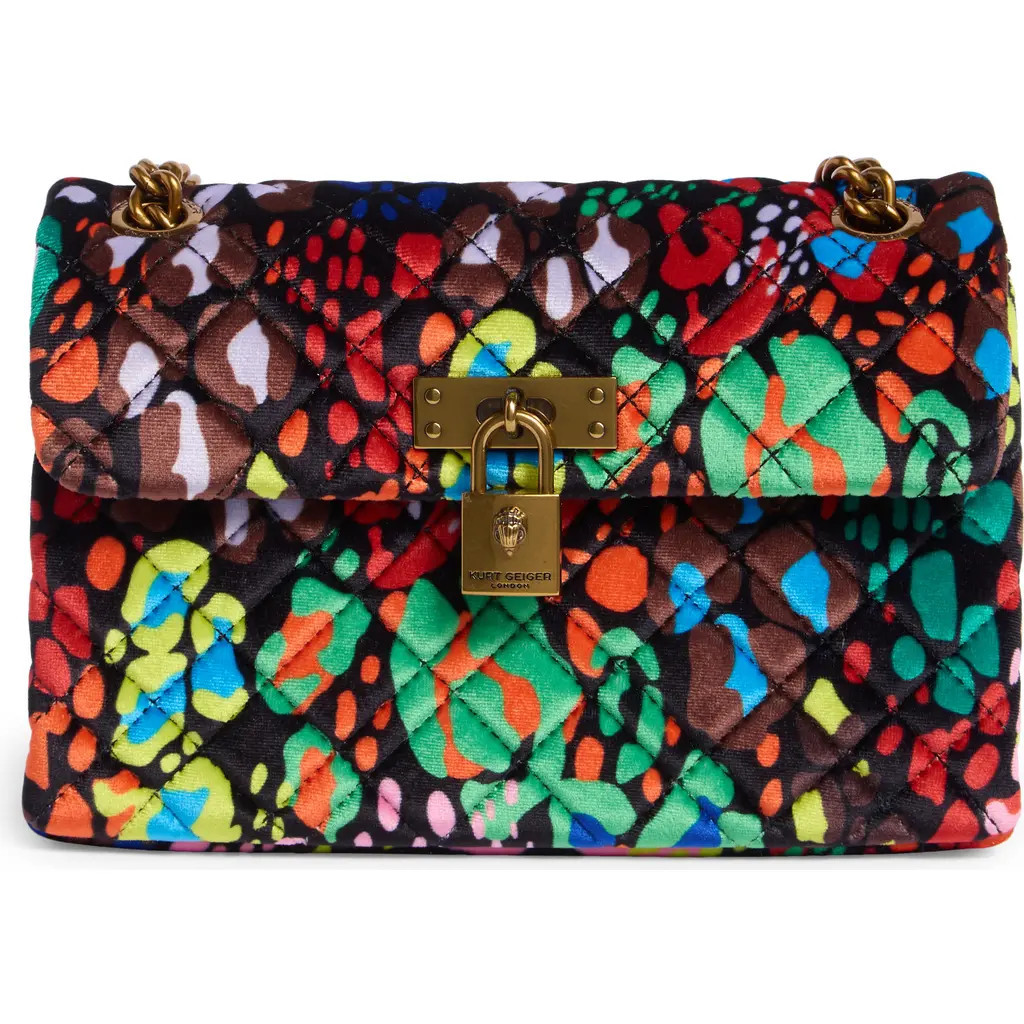 Kurt Geiger London Mini Brixton Velvet Crossbody Bag in Black Multi at Nordstrom Rack | Nordstrom Rack