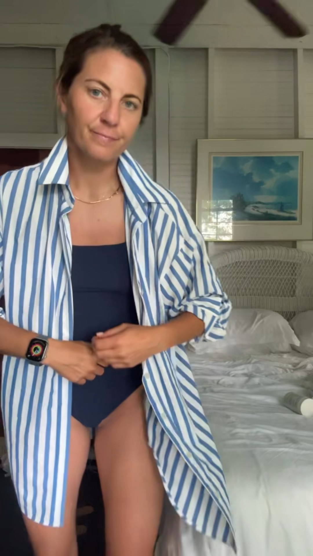 Nothing says effortless summer style quite like an oversized striped button down paired with a classic black one piece. This look is equal parts relaxed, polished, and endlessly versatile for beach days, weekend getaways, or sunny afternoons by the water. Timeless pieces always earn a spot on repeat.💓🤗😊

#SummerOutfit #BeachStyle #StripedButtonDown #OversizedShirt #OnePieceSwimwear #CoastalChic #VacationStyle #ResortFashion
#ClassicStyle  

 #LTKootd #LTKSwim #LTKTravel