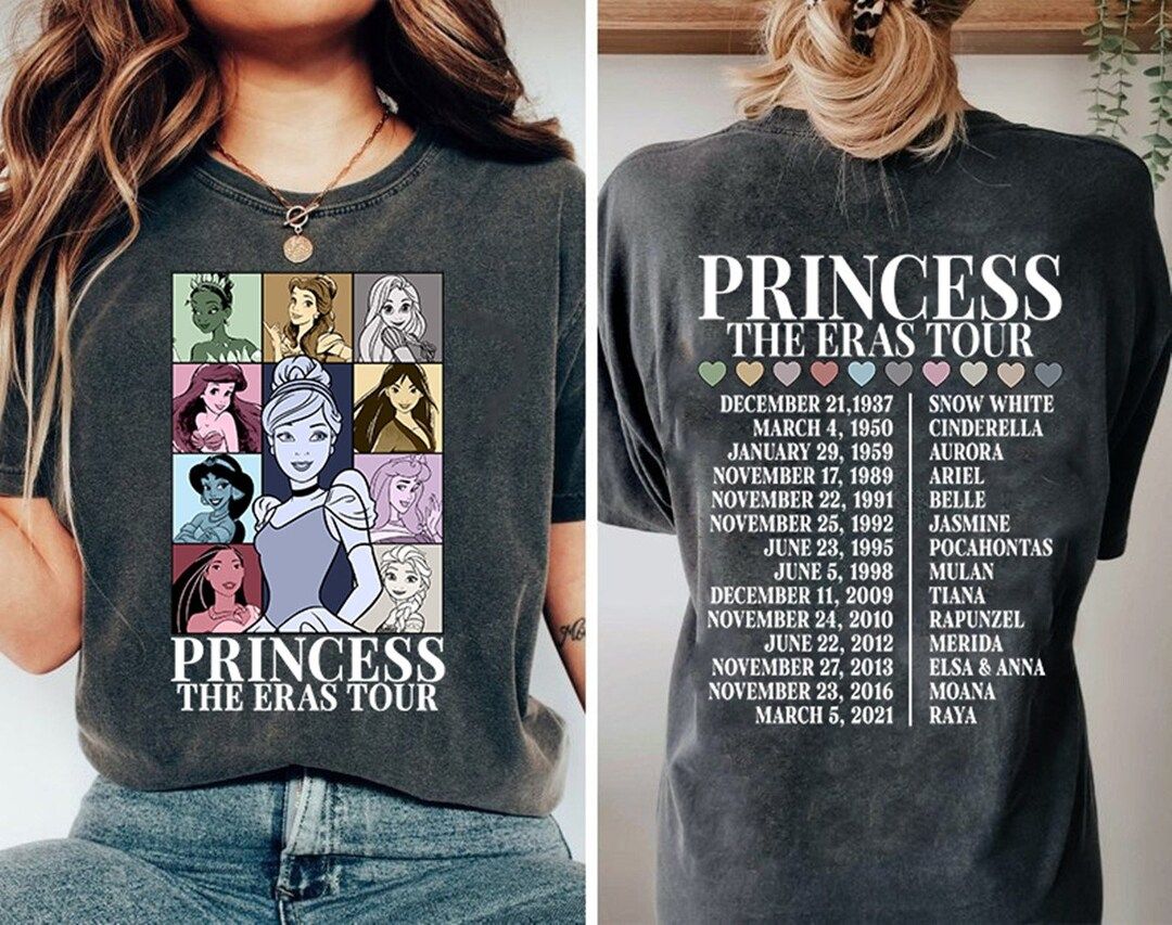Princess Era Tour Shirt Disneyland Princess Characters Shirt Princess Tour Shirt Disneyland Girl ... | Etsy (US)