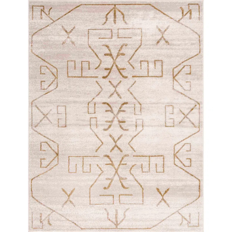 Jascha Machine Woven Performance Beige/Brown Rug | Wayfair North America