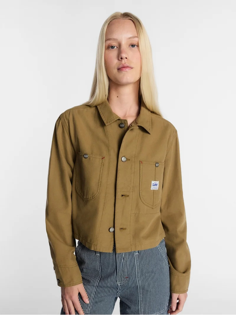 Kacey Lee Women's Cropped Chore Jacket, Sizes XS-XXL | Walmart (US)
