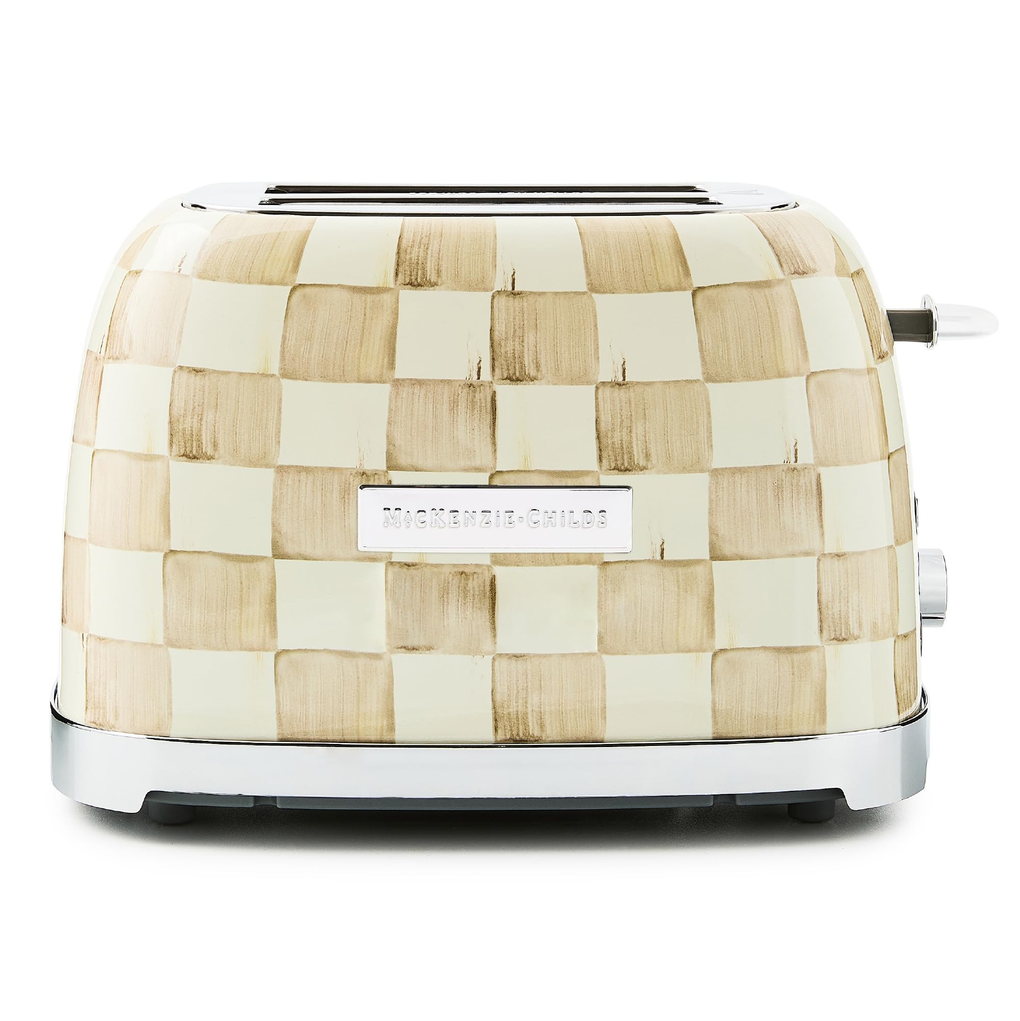MACKENZIE-CHILDS 2-Slice Toaster, Decorative Toaster for Kitchen, Brown-and-White Mocha Check | Amazon (US)