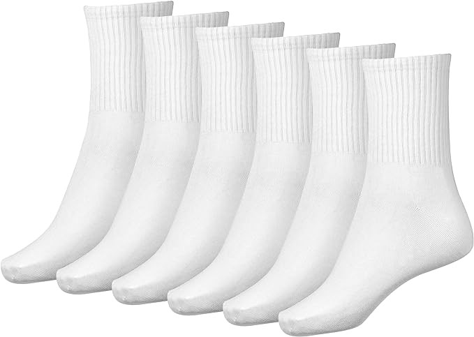 BenSorts Women Crew Sock Cotton Casual Calf Socks 6 Pairs Size 5-11 | Amazon (CA)